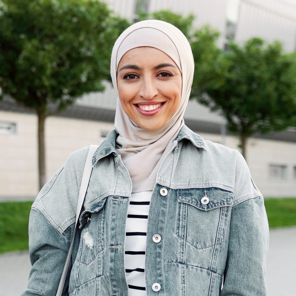 Pretty girl has dental braces for adults and smiling with beautiful smile