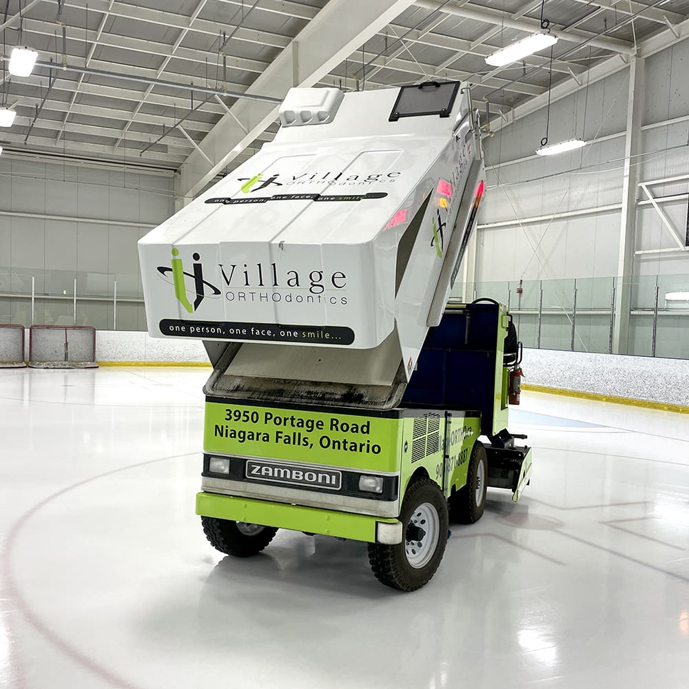 Village Orthodontics Sponsors Zamboni at the Gale Center